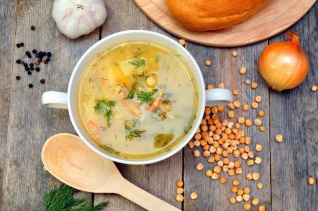 Гороховый суп с курицей - 7 пошаговых фото в рецепте