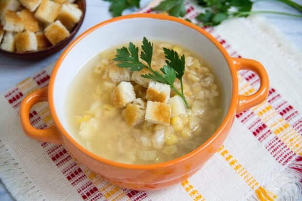 Гороховый суп с сухариками – фото приготовления рецепта, шаг 8