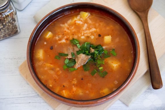 Суп харчо с говядиной – фото приготовления рецепта, шаг 8