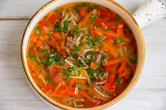 Суп из говядины с вермишелью – фото приготовления рецепта, шаг 8