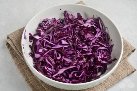 Салат из краснокочанной капусты с луком – фото приготовления рецепта, шаг 1