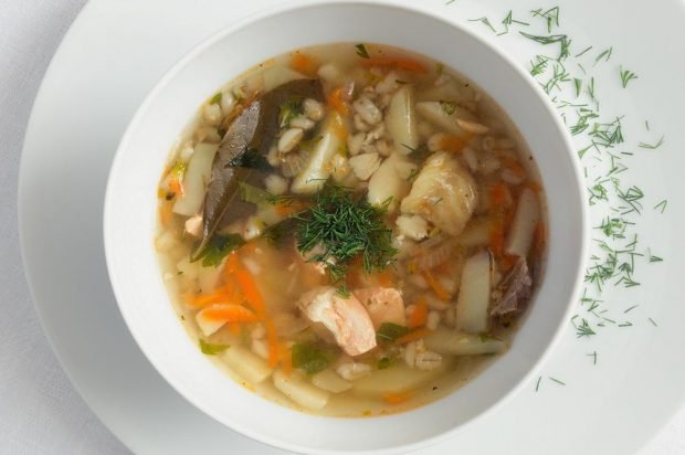 Японский сливочный суп с лососем
