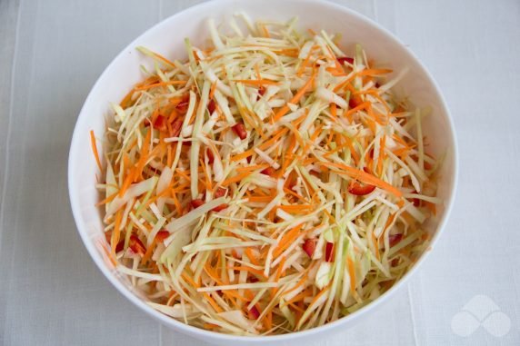 Острый капустный салат – фото приготовления рецепта, шаг 2