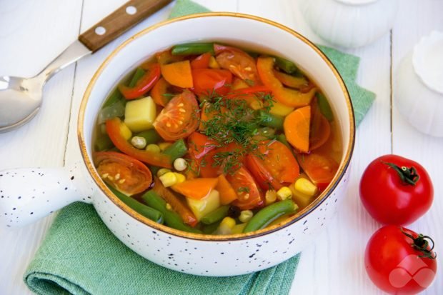 Диетический овощной суп без зажарки
