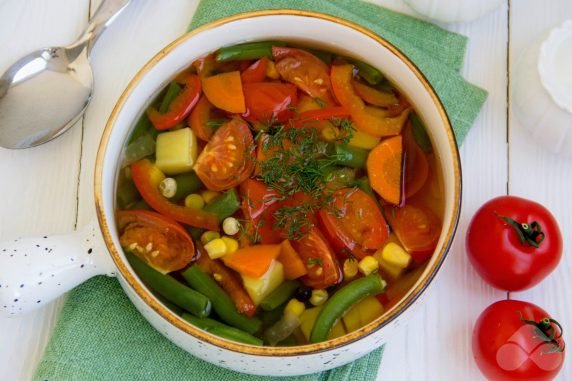 Диетический овощной суп – фото приготовления рецепта, шаг 5