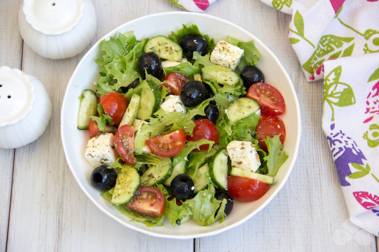 Классический греческий салат – простой и вкусный рецепт с фото (пошагово)
