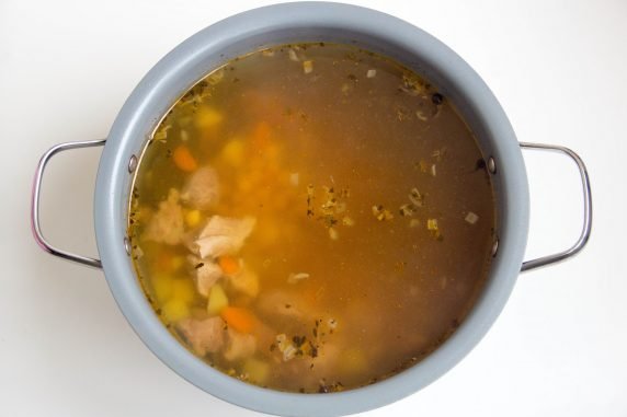 Суп со свининой и нутом – фото приготовления рецепта, шаг 7