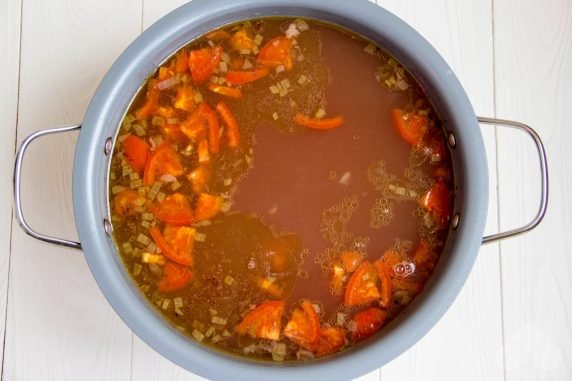 Суп со свиными ребрышками и фасолью – фото приготовления рецепта, шаг 6