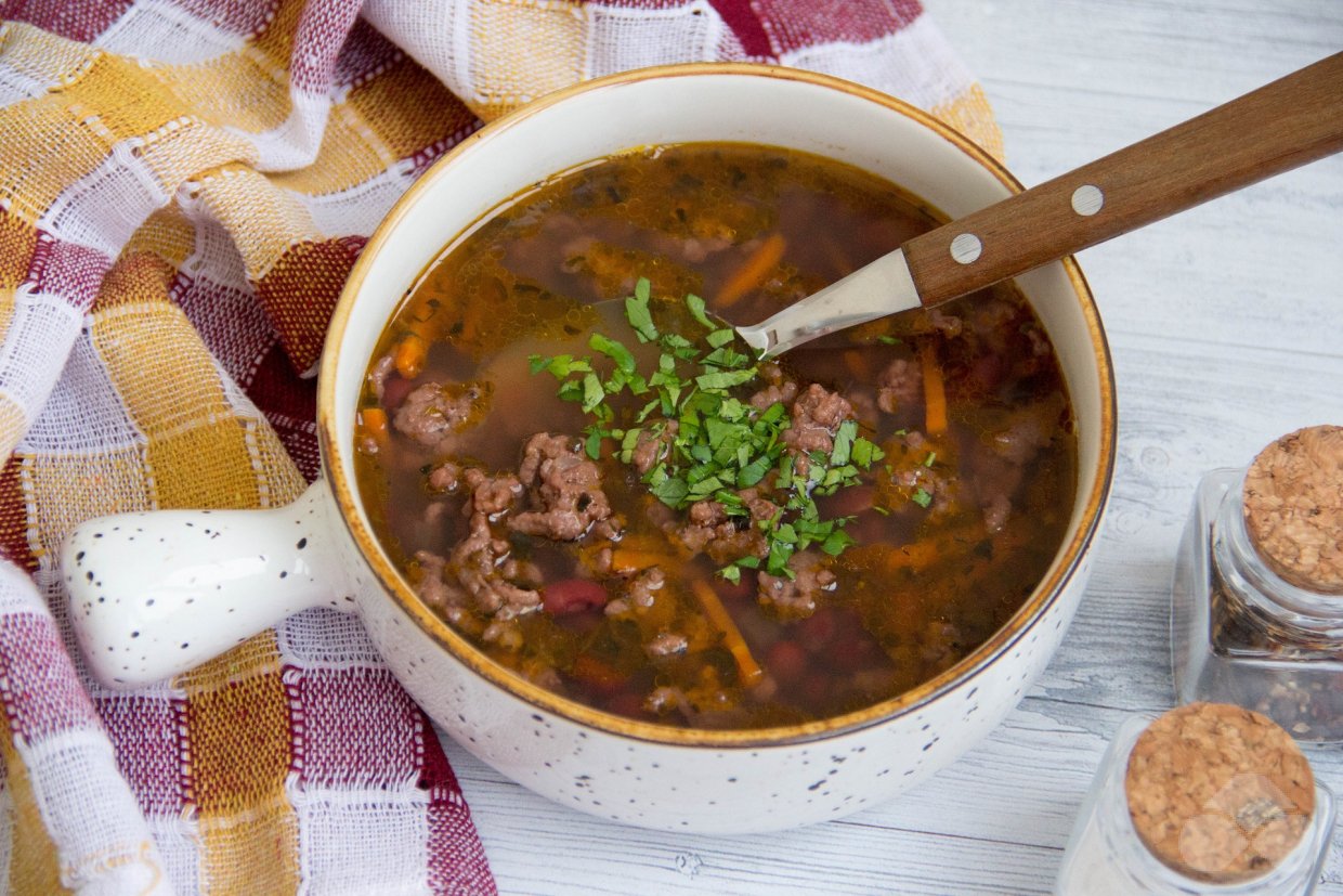 Фасолевый суп со свиным фаршем – простой и вкусный рецепт с фото (пошагово)