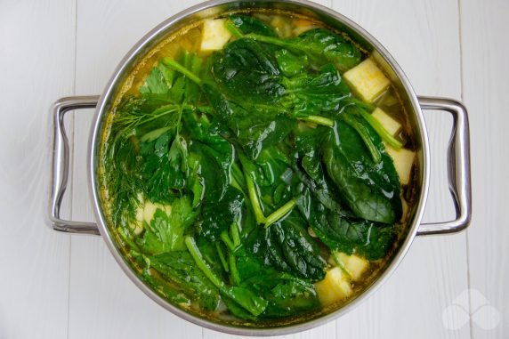 Овощной суп-пюре с зеленью – фото приготовления рецепта, шаг 4