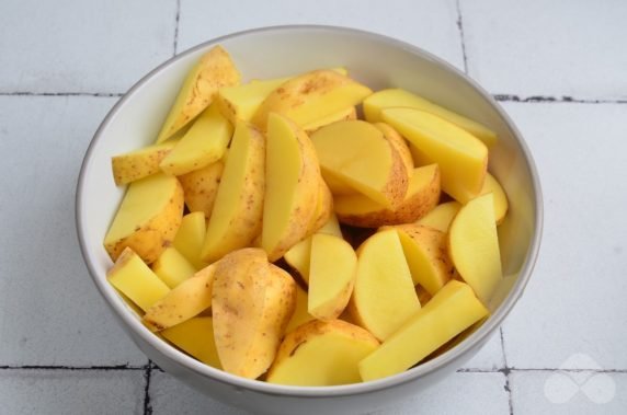 Картофель по-деревенски, запеченный с горчицей – фото приготовления рецепта, шаг 1