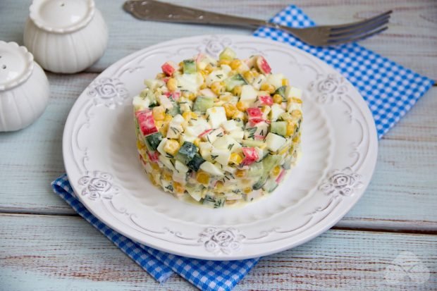 Крабовый салат без майонеза