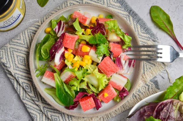 Легкий крабовый салат «На диете»