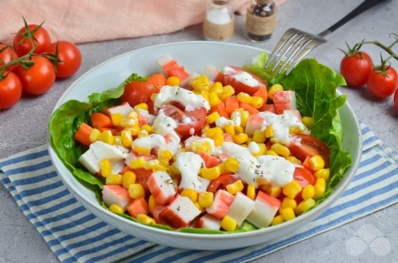 Минималистичный крабовый салат – фото приготовления рецепта, шаг 3
