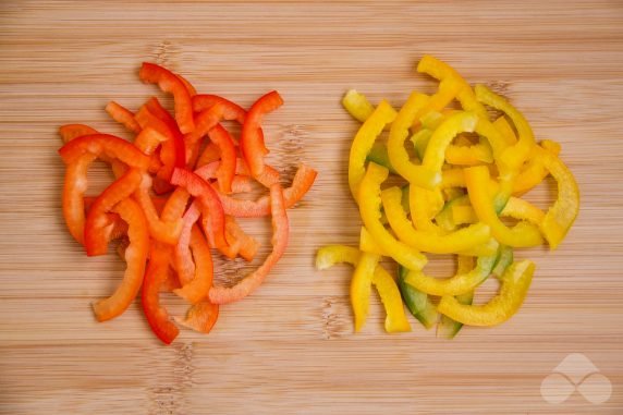 Салат из баклажанов, корейской моркови и болгарского перца – фото приготовления рецепта, шаг 4