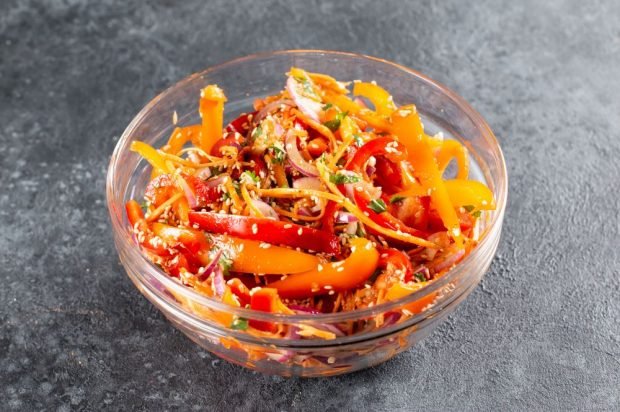Салат из корейской моркови и болгарского перца