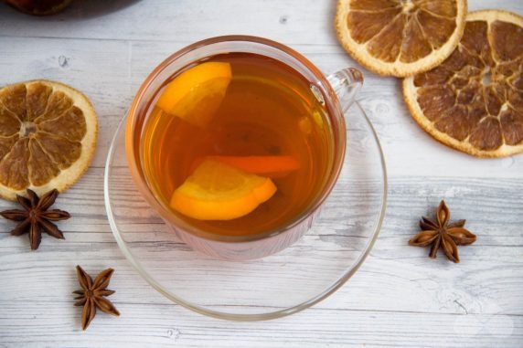 Чай с имбирем и апельсином – фото приготовления рецепта, шаг 5