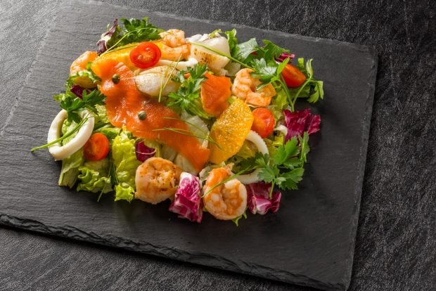 Салат с морепродуктами рецепт – Средиземноморская кухня: Салаты. «Еда»