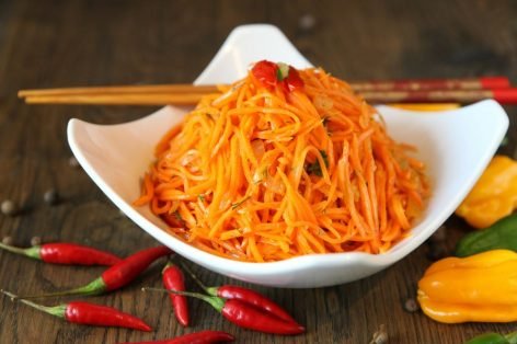 Морковь по-корейски с кайенским перцем