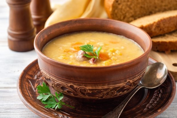 Гороховый суп с кукурузой