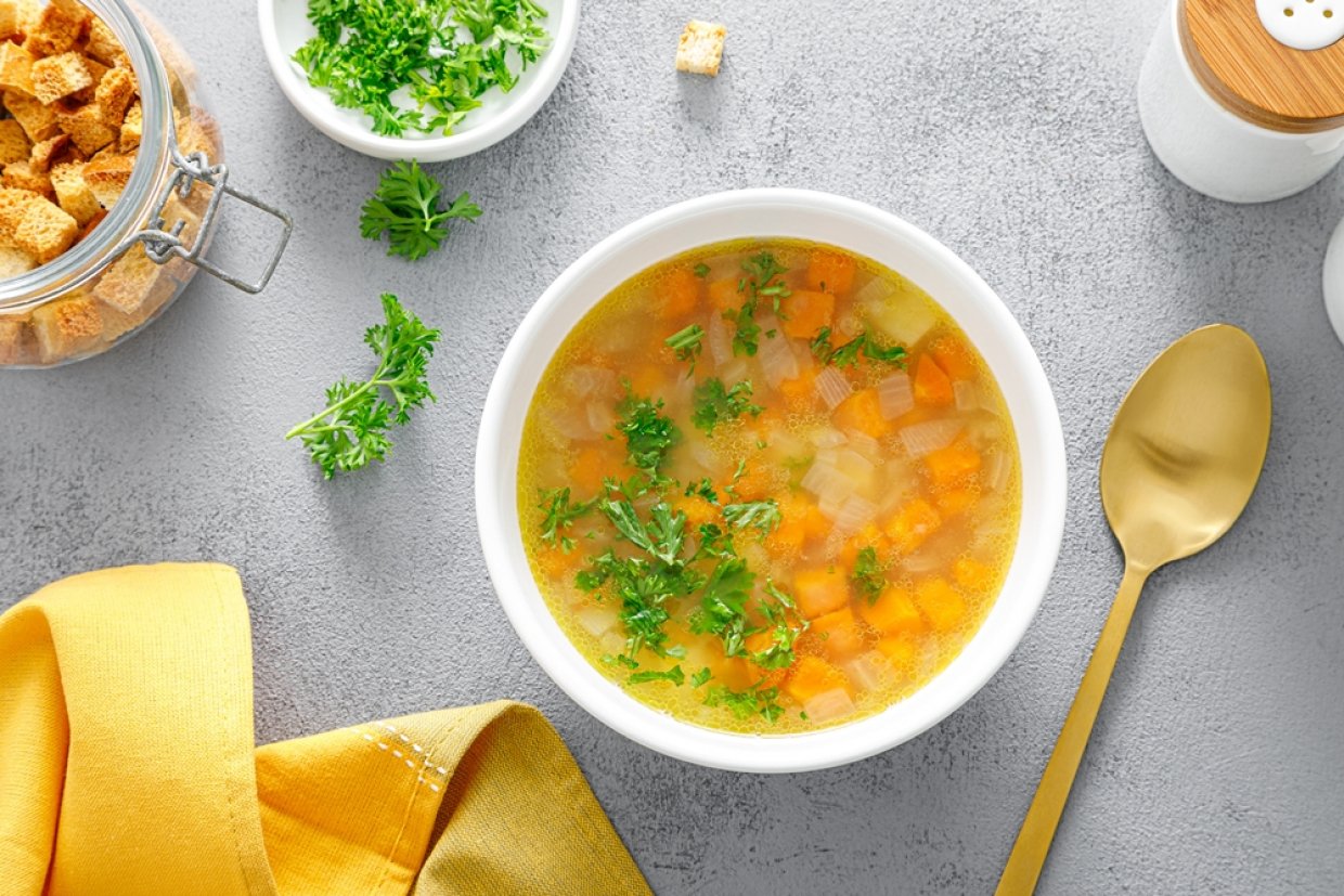 Ингредиенты для супа с горохом в мультиварке и копчёностями