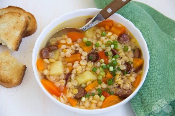 Густой гороховый суп с болгарским перцем – фото приготовления рецепта, шаг 4