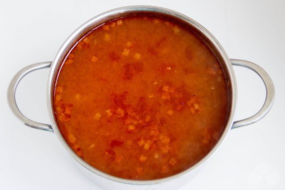 Суп харчо из свинины с картошкой и рисом в домашних условиях – фото приготовления рецепта, шаг 5