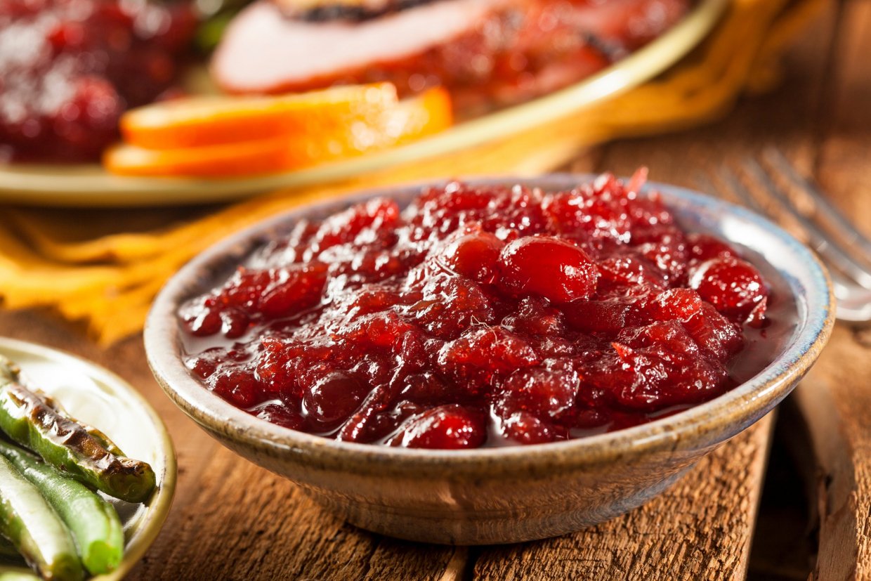 Thick five-minute cranberry jam
