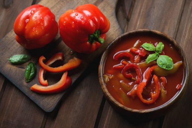 Лечо из болгарского перца с томатной пастой без стерилизации