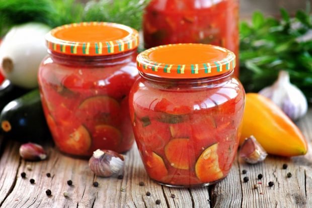 Кабачки в томатном соке на зиму — быстрая и вкусная заготовка