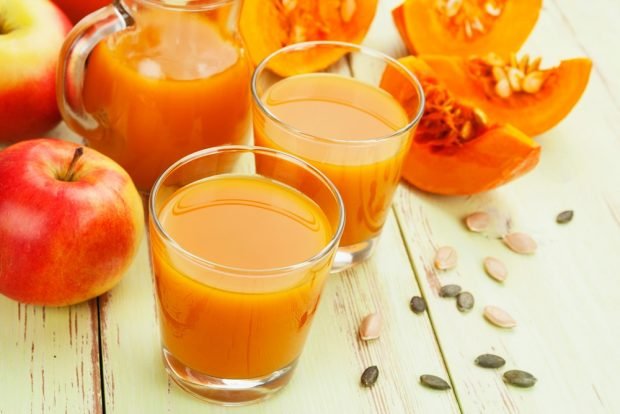 Тыквенный сок с яблоками и апельсинами на зиму