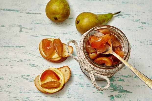 Янтарное варенье из груш дольками с лимоном