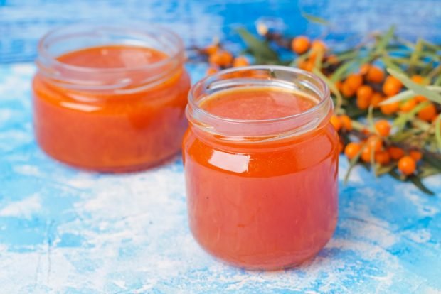 Thick five-minute jam from sea buckthorn