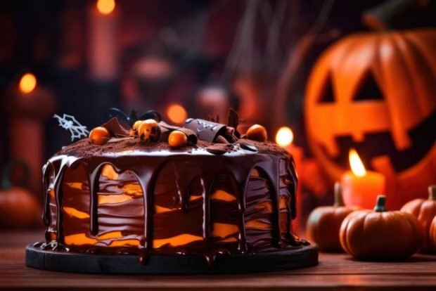 Тыквенный торт на Хэллоуин
